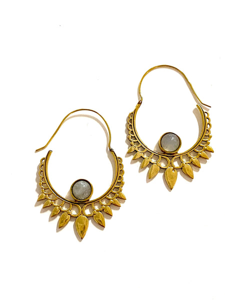 Maha Moonstone Earrings - SAGE ON SUNDAYS