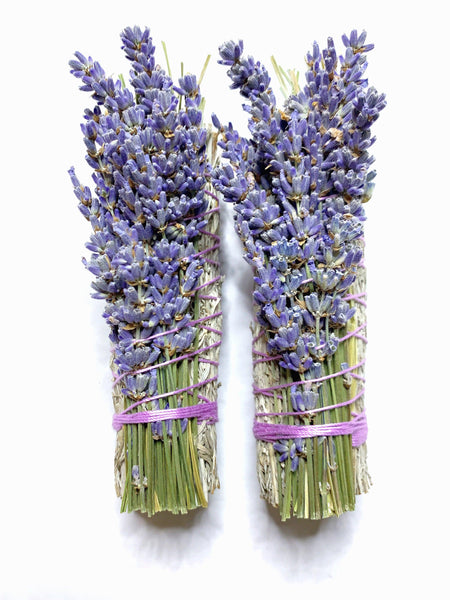 Organic Blue Sage Bouquet | Lavender + Sweetgrass - SAGE ON SUNDAYS